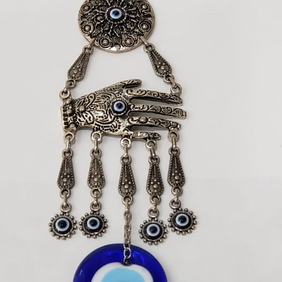 Brand New Evil Eye Amulet Car Wall Hanging Blessing Protector with Fatimas Hand - Picture 10 of 11